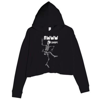 Awww Snap Funny Hip Broken Design For Surgery Survivor Crop Fleece Hoodie