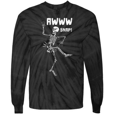 Awww Snap Funny Hip Broken Design For Surgery Survivor Tie-Dye Long Sleeve Shirt