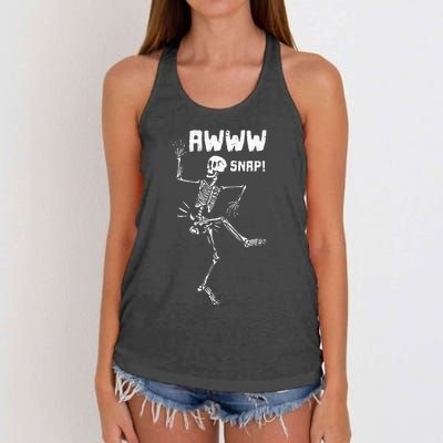 Awww Snap Funny Hip Broken Design For Surgery Survivor Women's Knotted Racerback Tank