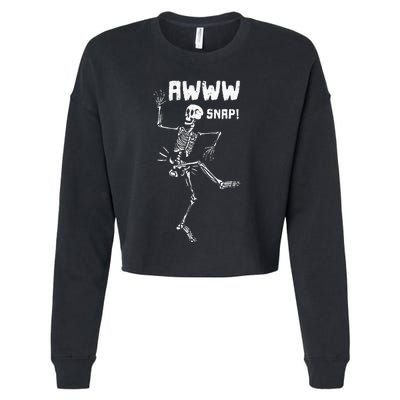 Awww Snap Funny Hip Broken Design For Surgery Survivor Cropped Pullover Crew