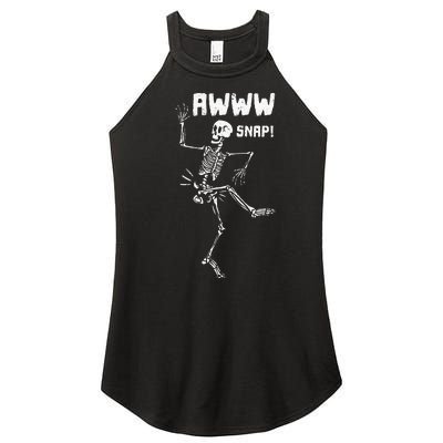 Awww Snap Funny Hip Broken Design For Surgery Survivor Women's Perfect Tri Rocker Tank