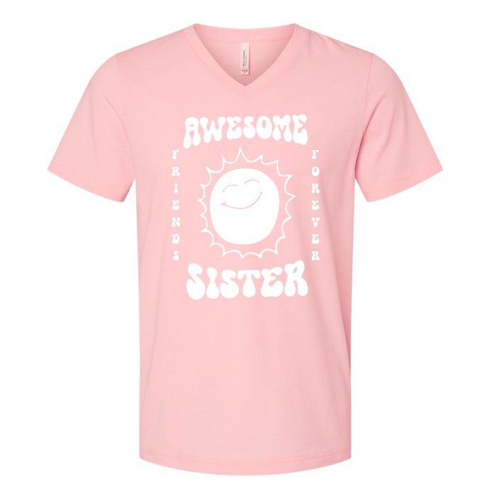 Awesome Sister Friends Forever V-Neck T-Shirt