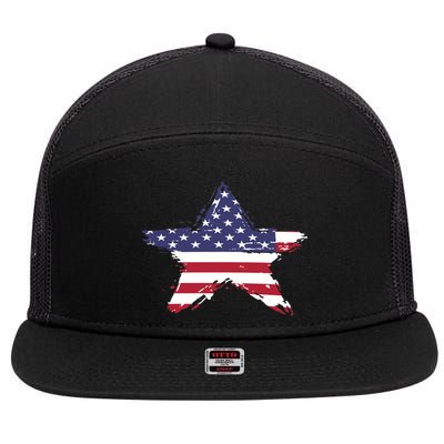 American Star Flag | 2024 7 Panel Mesh Trucker Snapback Hat