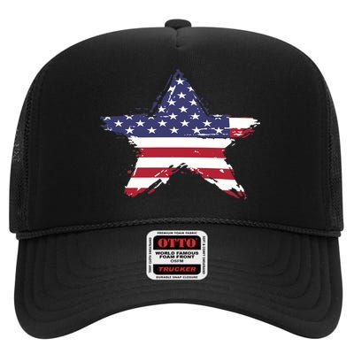 American Star Flag | 2024 High Crown Mesh Back Trucker Hat