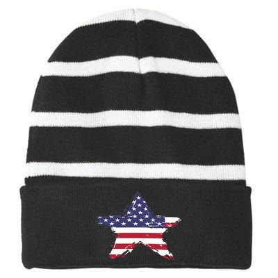 American Star Flag | 2024 Striped Beanie with Solid Band