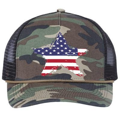 American Star Flag | 2024 Retro Rope Trucker Hat Cap