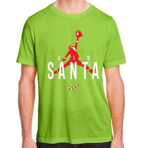 Air Santa Funny Xmas Basketball Adult ChromaSoft Performance T-Shirt