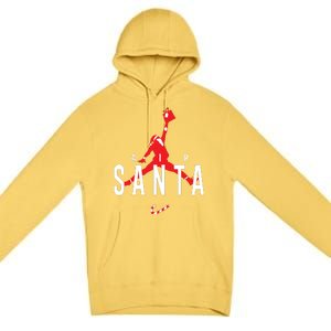 Air Santa Funny Xmas Basketball Premium Pullover Hoodie