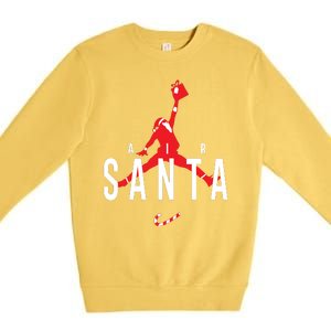 Air Santa Funny Xmas Basketball Premium Crewneck Sweatshirt