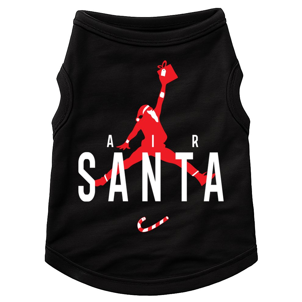Air Santa Funny Xmas Basketball Doggie Tank