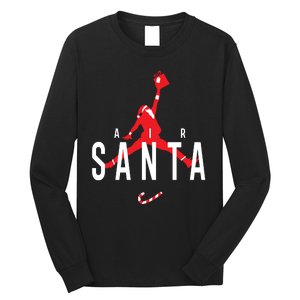 Air Santa Funny Xmas Basketball Long Sleeve Shirt