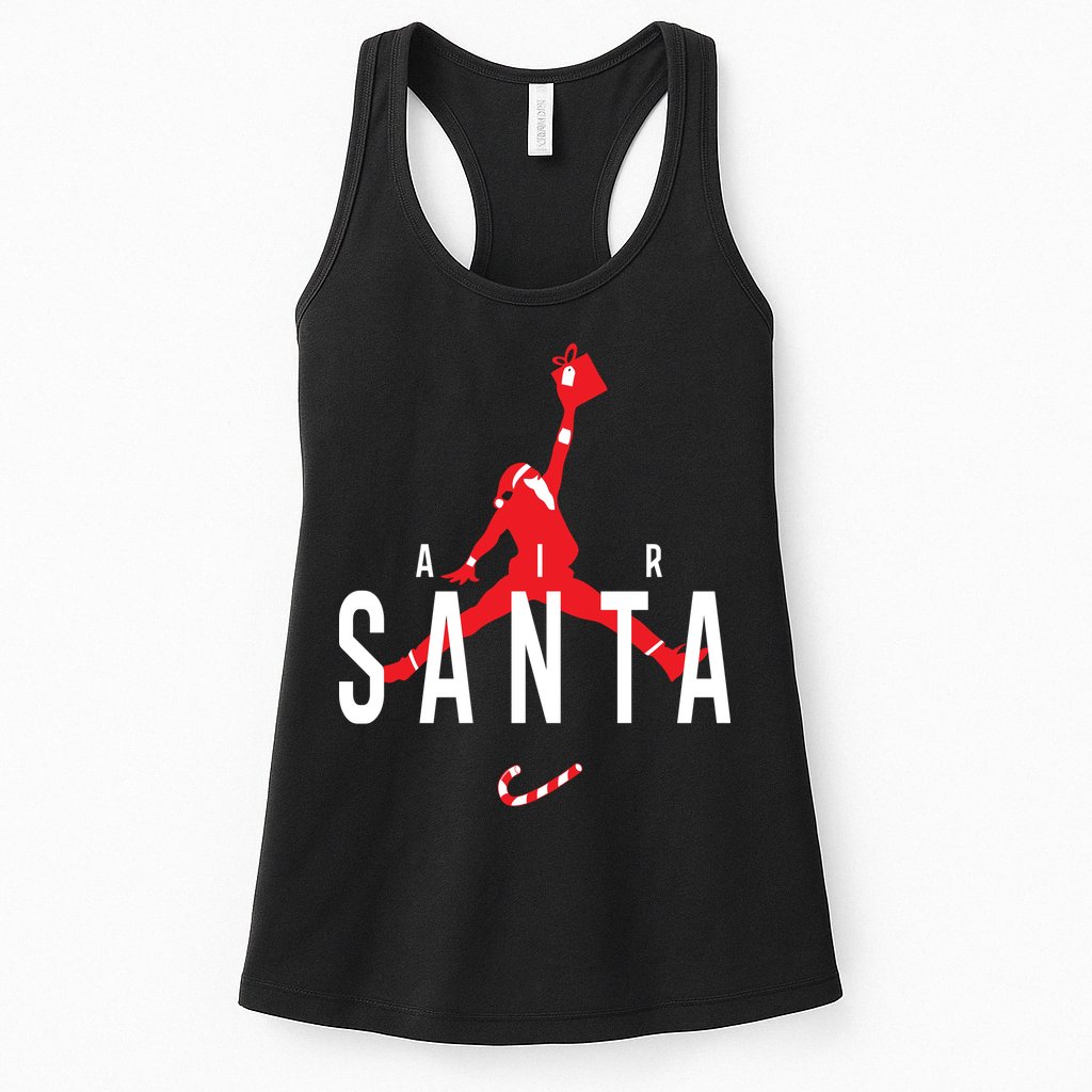 Air Santa Funny Xmas Basketball Womens Tank Top