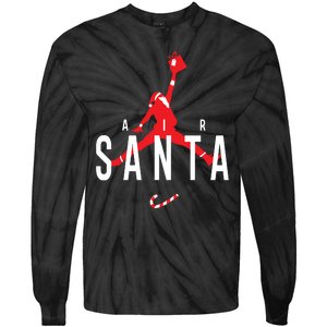 Air Santa Funny Xmas Basketball Tie-Dye Long Sleeve Shirt