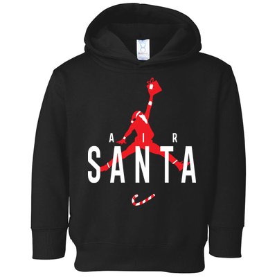 Air Santa Funny Xmas Basketball Toddler Hoodie