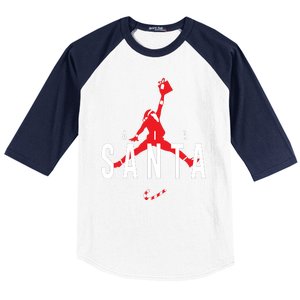 Air Santa Funny Xmas Basketball Baseball Sleeve Shirt