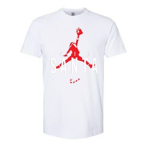 Air Santa Funny Xmas Basketball Softstyle CVC T-Shirt