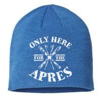 Apres Ski Funny Winter Skiing Sports Snowboarding Gift Sustainable Beanie