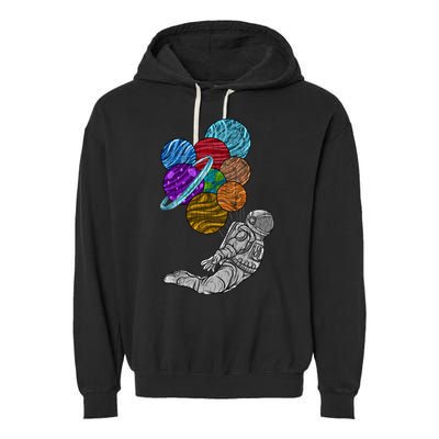 Astronaut Space Funny Graphic Great Gift Garment-Dyed Fleece Hoodie