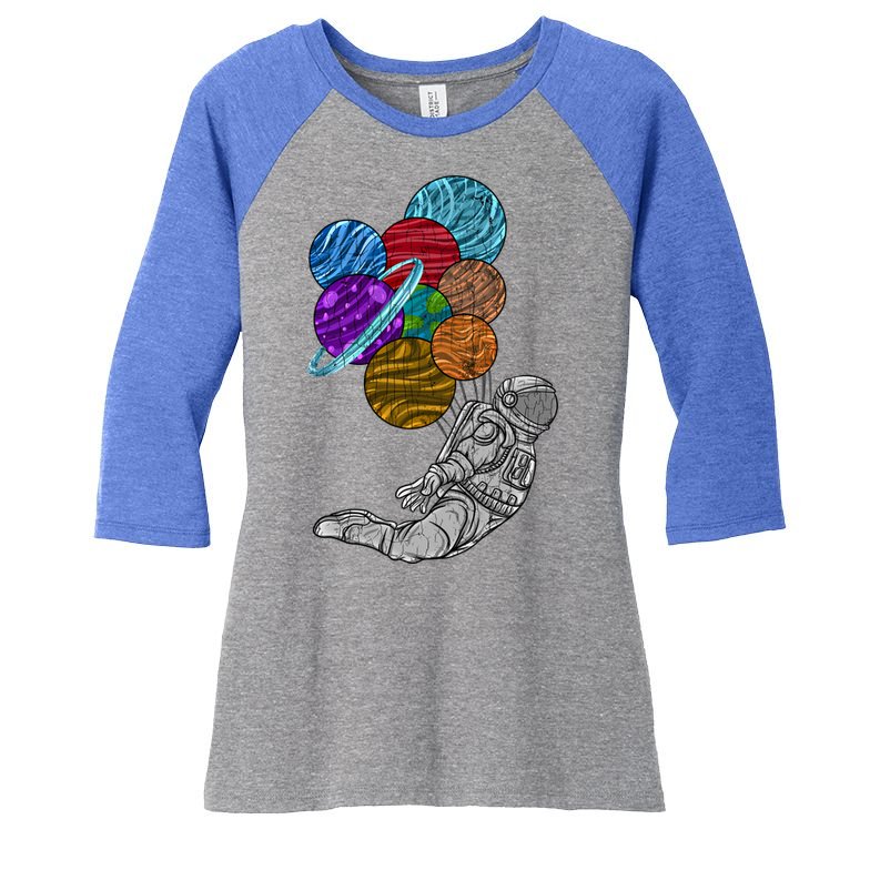 Astronaut Space Funny Graphic Great Gift Women's Tri-Blend 3/4-Sleeve Raglan Shirt