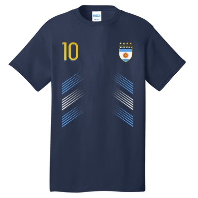 Argentina Soccer Fans Jersey Argentinian Flag Football Lover Tall T-Shirt