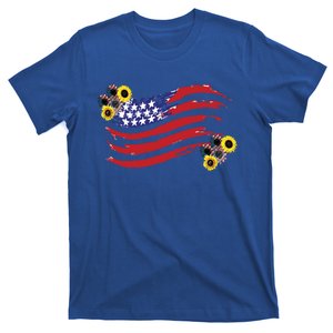 America Sunflower Flag 4th July American Patriotic Flower Gift T-Shirt