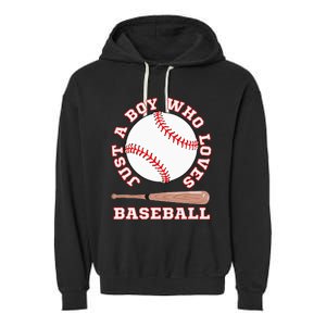 American Sport Fan Baseball Lover Batter Baseball Garment-Dyed Fleece Hoodie