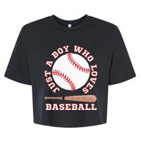 American Sport Fan Baseball Lover Batter Baseball Bella+Canvas Jersey Crop Tee