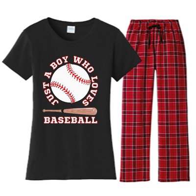 American Sport Fan Baseball Lover Batter Baseball Women's Flannel Pajama Set