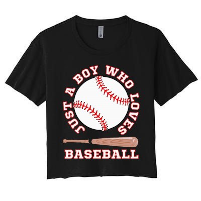 American Sport Fan Baseball Lover Batter Baseball Women's Crop Top Tee