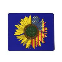 America Sunflower Flag 4th July American Patriotic Flower Gift Mousepad