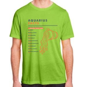 Aquarius Sign Facts Funny Zodiac Symbol Astrology Gift Cool Gift Adult ChromaSoft Performance T-Shirt