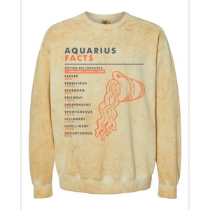 Aquarius Sign Facts Funny Zodiac Symbol Astrology Gift Cool Gift Colorblast Crewneck Sweatshirt