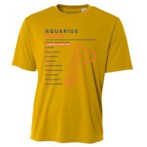 Aquarius Sign Facts Funny Zodiac Symbol Astrology Gift Cool Gift Cooling Performance Crew T-Shirt