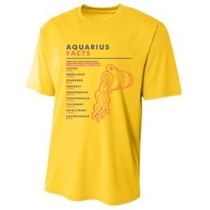 Aquarius Sign Facts Funny Zodiac Symbol Astrology Gift Cool Gift Performance Sprint T-Shirt