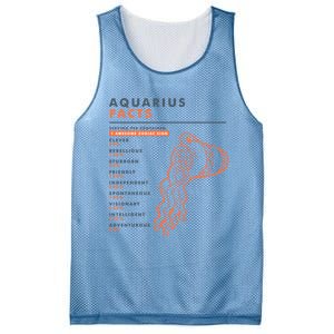 Aquarius Sign Facts Funny Zodiac Symbol Astrology Gift Cool Gift Mesh Reversible Basketball Jersey Tank