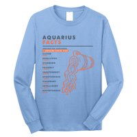 Aquarius Sign Facts Funny Zodiac Symbol Astrology Gift Cool Gift Long Sleeve Shirt