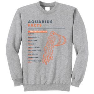 Aquarius Sign Facts Funny Zodiac Symbol Astrology Gift Cool Gift Sweatshirt