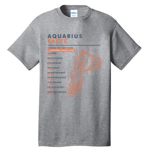 Aquarius Sign Facts Funny Zodiac Symbol Astrology Gift Cool Gift Tall T-Shirt