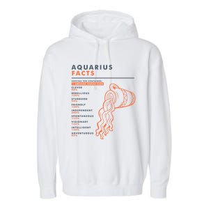 Aquarius Sign Facts Funny Zodiac Symbol Astrology Gift Cool Gift Garment-Dyed Fleece Hoodie