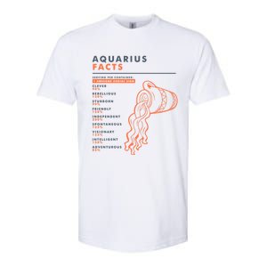 Aquarius Sign Facts Funny Zodiac Symbol Astrology Gift Cool Gift Softstyle CVC T-Shirt