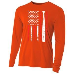 American Sports Flag National Nurses Day Baseball Bat Gift Cooling Performance Long Sleeve Crew