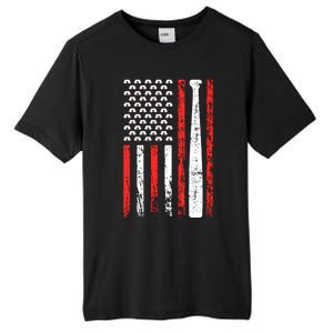 American Sports Flag National Nurses Day Baseball Bat Gift Tall Fusion ChromaSoft Performance T-Shirt