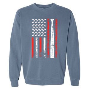 American Sports Flag National Nurses Day Baseball Bat Gift Garment-Dyed Sweatshirt