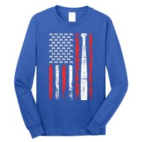 American Sports Flag National Nurses Day Baseball Bat Gift Long Sleeve Shirt