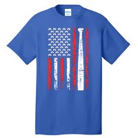 American Sports Flag National Nurses Day Baseball Bat Gift Tall T-Shirt