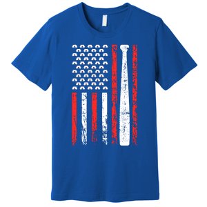 American Sports Flag National Nurses Day Baseball Bat Gift Premium T-Shirt