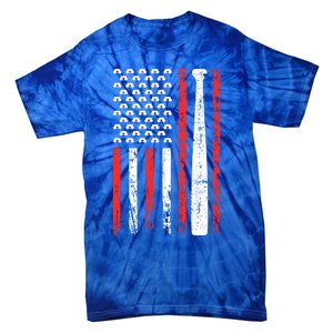 American Sports Flag National Nurses Day Baseball Bat Gift Tie-Dye T-Shirt