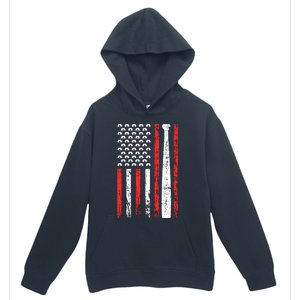 American Sports Flag National Nurses Day Baseball Bat Gift Urban Pullover Hoodie