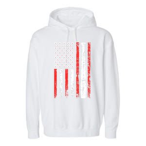 American Sports Flag National Nurses Day Baseball Bat Gift Garment-Dyed Fleece Hoodie