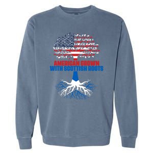 America Scotland Flag Half Scottish Half American Citizen Cute Gift Garment-Dyed Sweatshirt